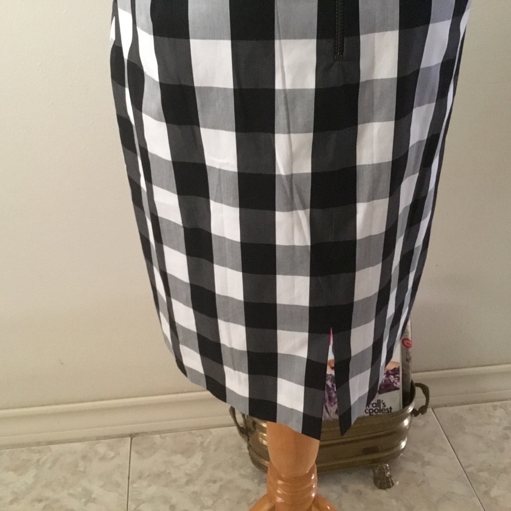 🌹HOST PICK🌹ANTONIO MELANI Black and White Plaid lined Mini Dress/ NWOT/ SZ 8 - Picture 6 of 11